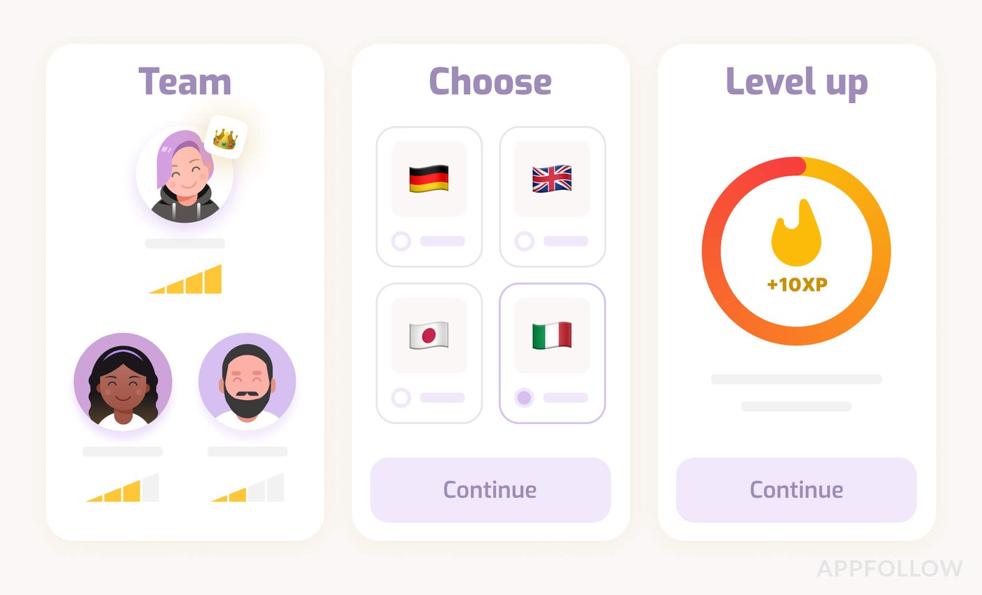 In-app gamification
