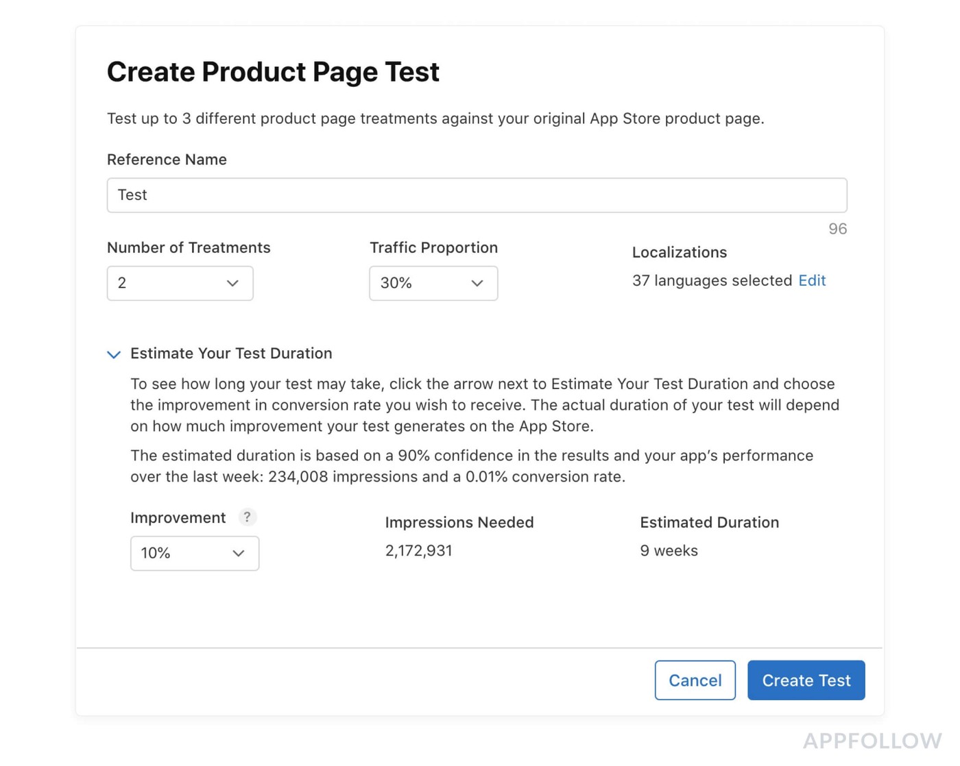 How to set an A/B test for the App Store Product Pages