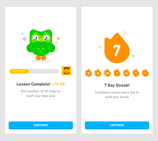 Duolingo lesson UX